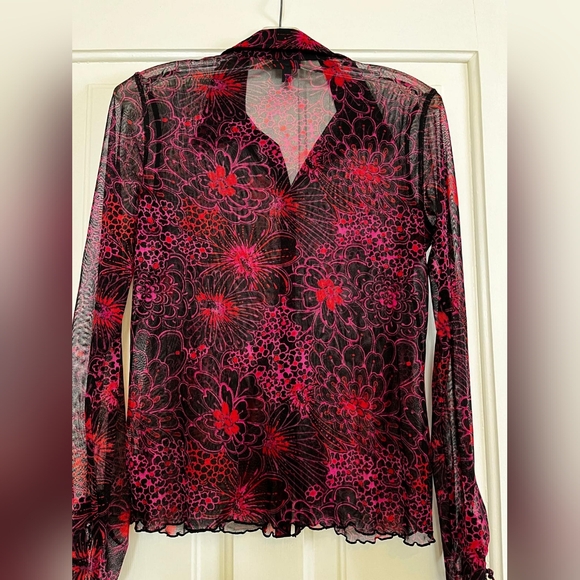 MEXX Sheer Long Sleeve Dress Shirt - Picture 3 of 3